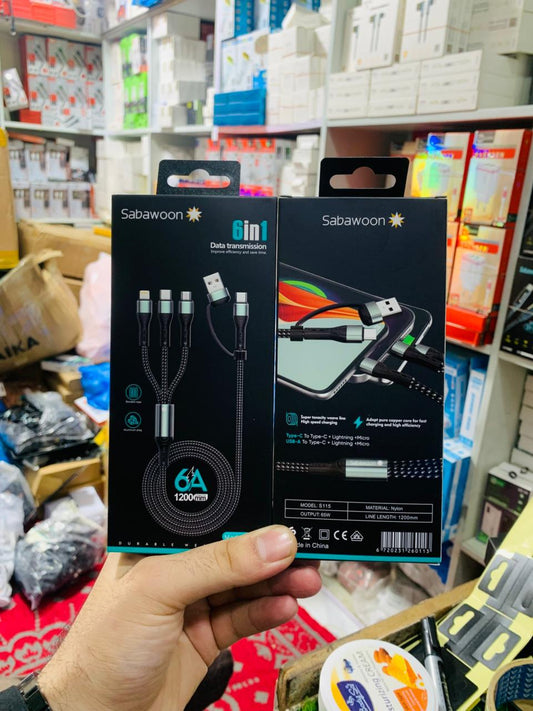 Sabawoon S115 6‑in‑1 Cable