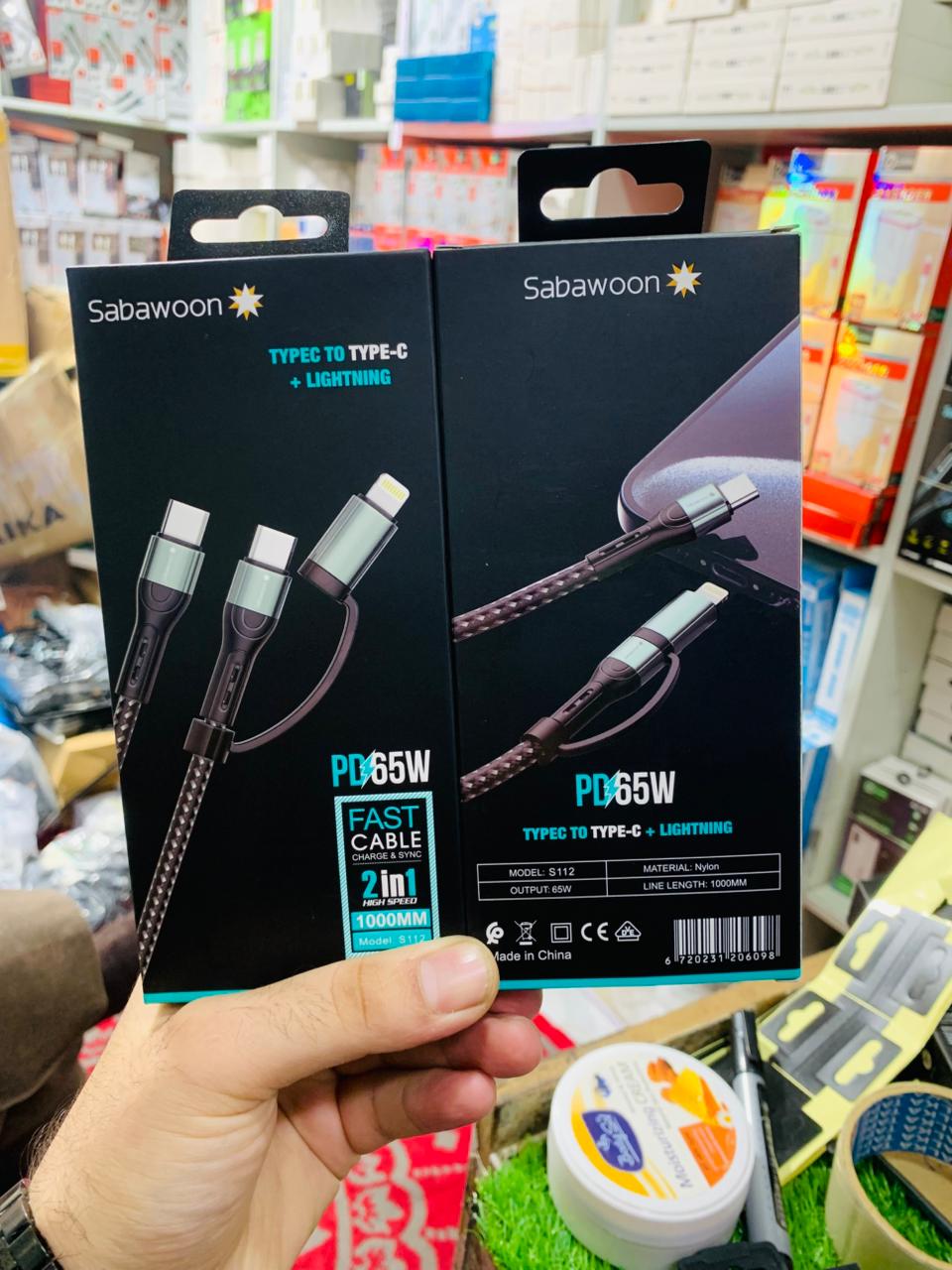 Sabawoon S112 2‑in‑1 Cable